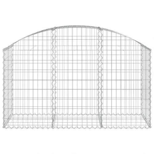Buet gabionkurv 150×50×80/100 cm - galvaniseret jern