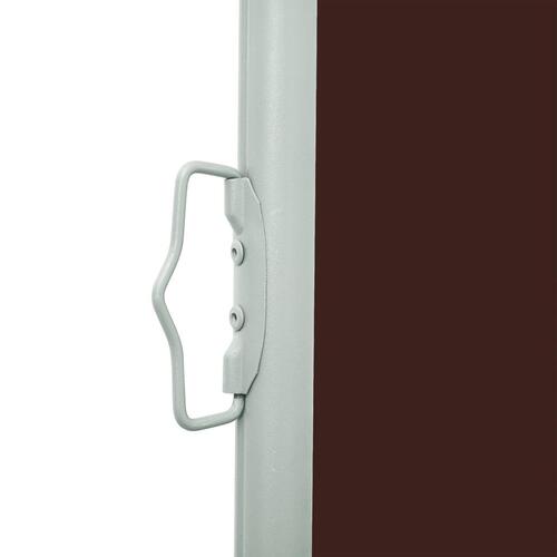 Sammenrullelig sidemarkise til terrassen 160 x 600 cm brun