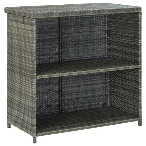 Barsæt 3 dele polyrattan grå