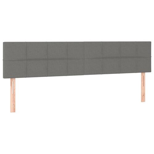 Sengegavle 2 stk. 90x5x78/88 cm stof mørkegrå
