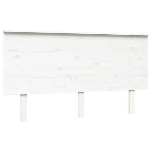 Sengegavl 144 × 6 × 82,5 cm i massivt fyrretræ - hvid