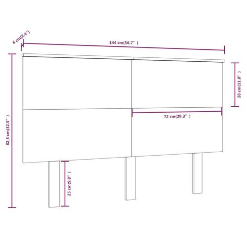 Sengegærde 144x6x82,5 cm massivt fyrretræ hvid