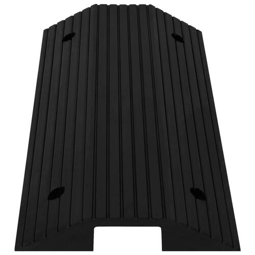 Tærskelramper broform 2 stk. 80x40x8 cm gummi