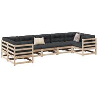 Sofasæt til haven 7 dele massivt fyrretræ