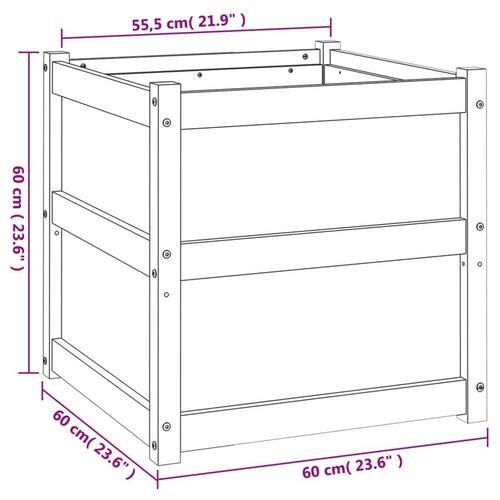 Plantekasse 60x60x60 cm massivt fyrretræ
