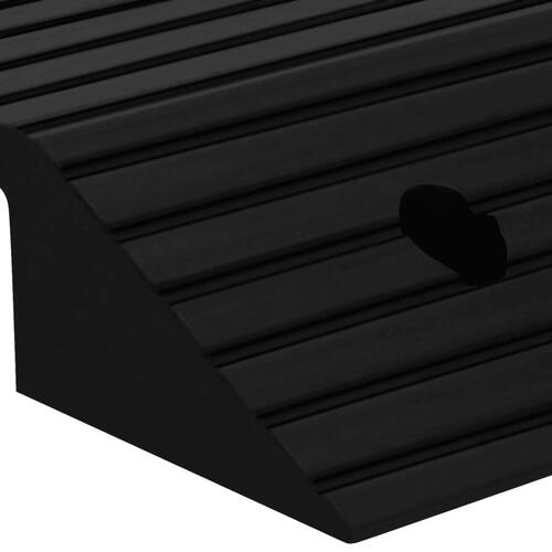 Tærskelramper broform 2 stk. 80x40x8 cm gummi