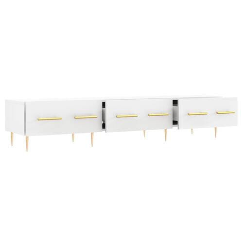 Tv-bord 150x36x30 cm konstrueret træ hvid