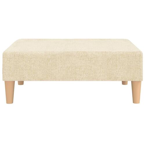Fodskammel 78x56x32 cm stof cremefarvet