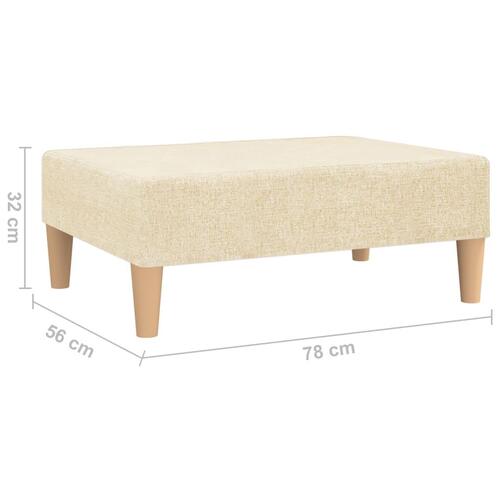 Fodskammel 78x56x32 cm stof cremefarvet