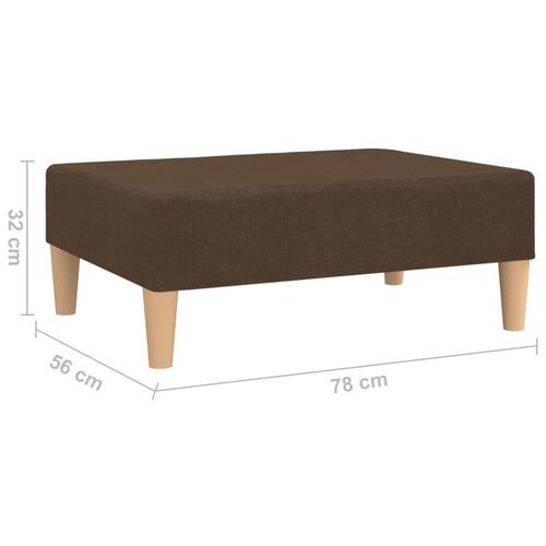 Fodskammel 78x56x32 cm stof brun