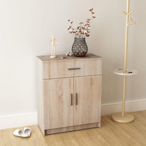 Skænk konstrueret træ 71x35x88 cm egetræsfarvet