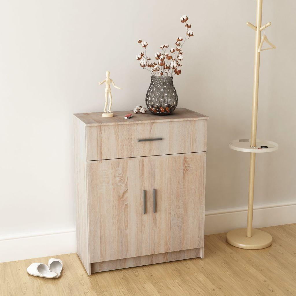 Skænk konstrueret træ 71x35x88 cm egetræsfarvet