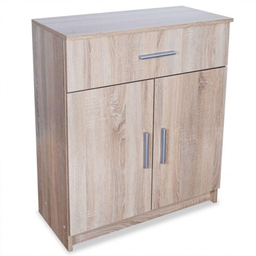 Skænk konstrueret træ 71x35x88 cm egetræsfarvet