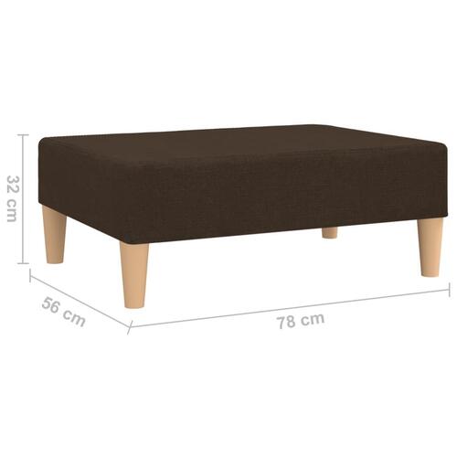 Fodskammel 78x56x32 cm stof mørkebrun