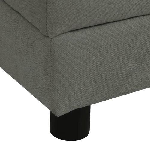 Hundesofa med pude 83x44x44 cm plys mørkegrå