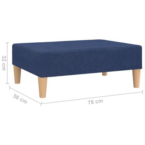 Fodskammel 78x56x32 cm stof blå