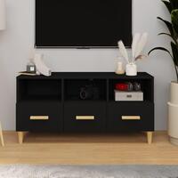 Tv-bord 102x36x50 cm konstrueret træ sort