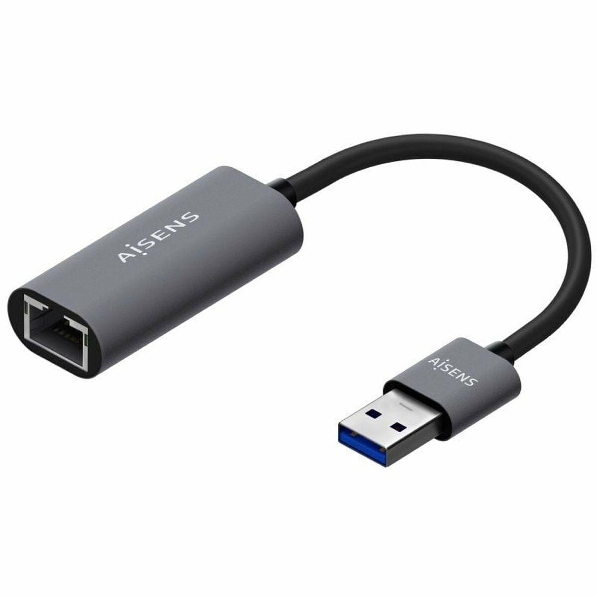 Aisens A106-0708 USB-A til RJ45 Gigabit netværksadapter - grå
