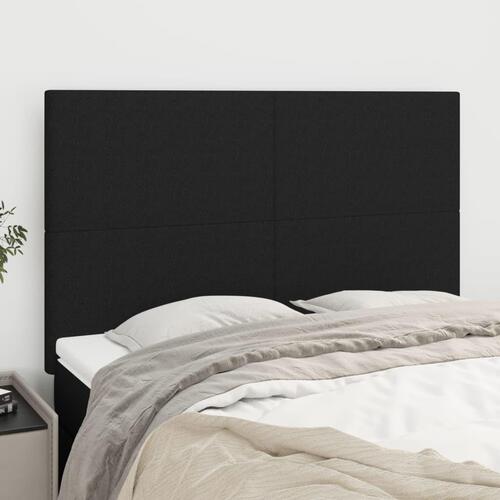 Sengegavle 4 stk. 72x5x78/88 cm stof sort