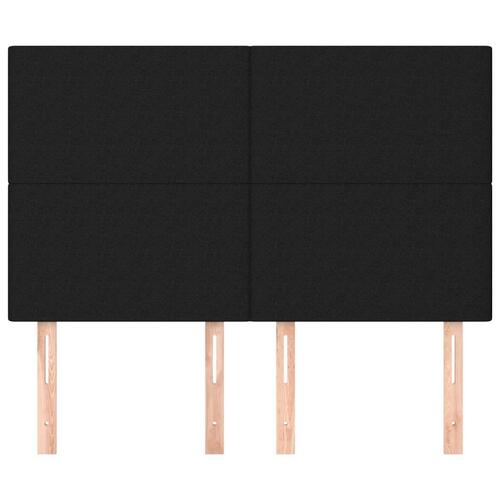 Sengegavle 4 stk. 72x5x78/88 cm stof sort