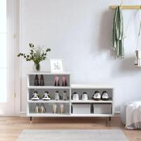 Skoreol 102x36x60 cm konstrueret træ hvid højglans