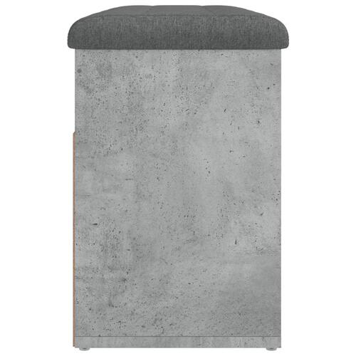 Skobænk 82x32x45,5 cm konstrueret træ betongrå