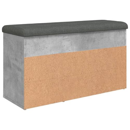 Skobænk 82x32x45,5 cm konstrueret træ betongrå