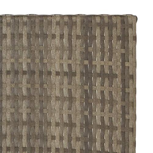 Foldbart bord 45x35x32 cm polyrattan grå