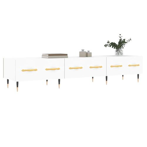 Tv-bord 150x36x30 cm konstrueret træ hvid