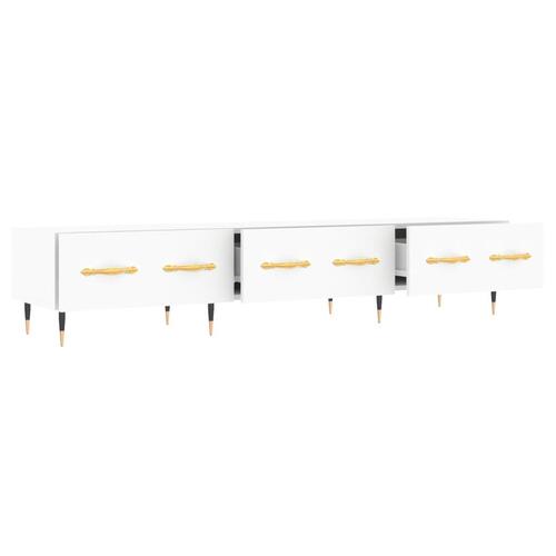 Tv-bord 150x36x30 cm konstrueret træ hvid