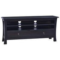 Tv-skab 100x30x45 cm massivt mahognitræ mørkebrun