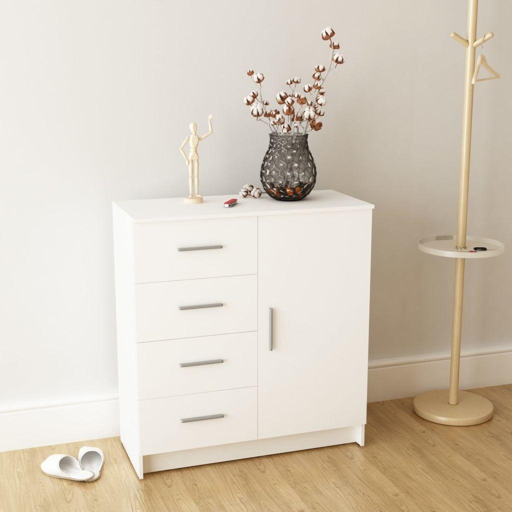 Skænk konstrueret træ 79 x 35 x 88 cm hvid