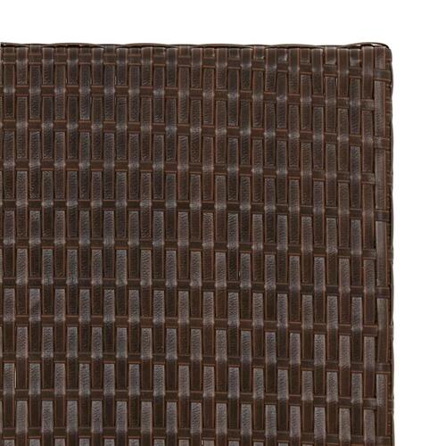 Foldbart bord 45x35x32 cm polyrattan brun