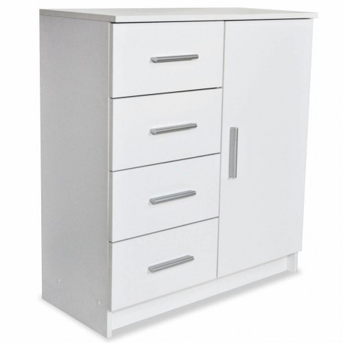 Skænk konstrueret træ 79 x 35 x 88 cm hvid