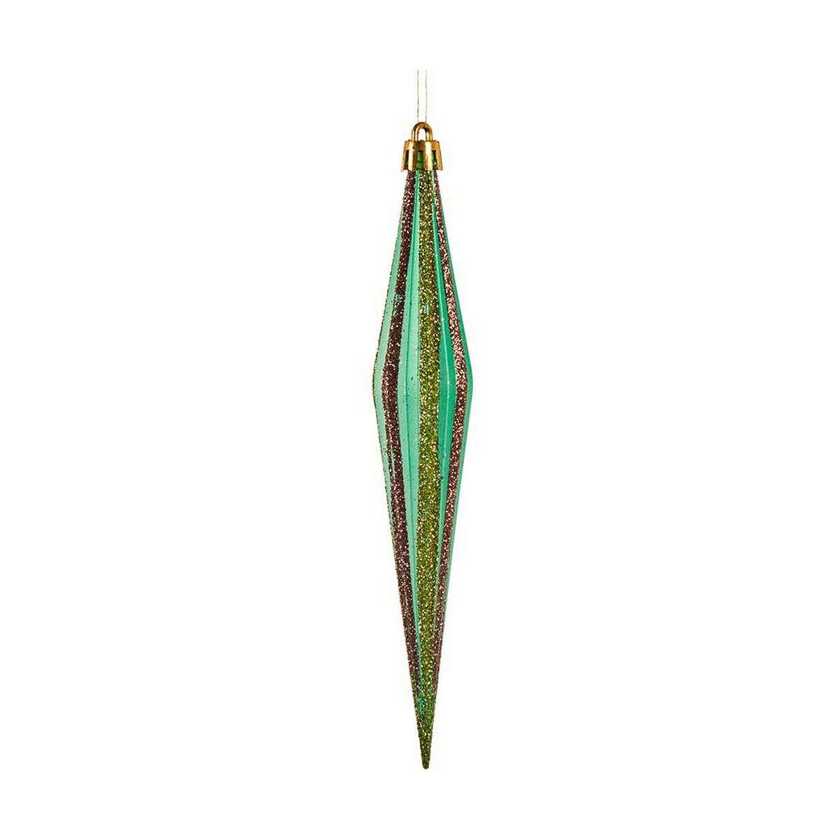 Julepynt - Krist+ strakt dråbe Rød/Grøn/Gylden 3 × 8,5 × 19 cm billede