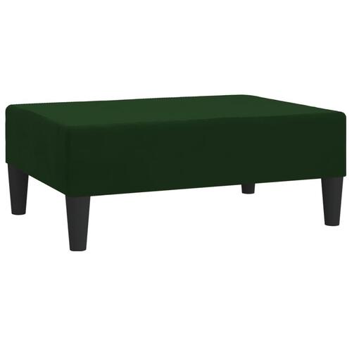 Fodskammel 78x56x32 cm fløjl mørkegrøn
