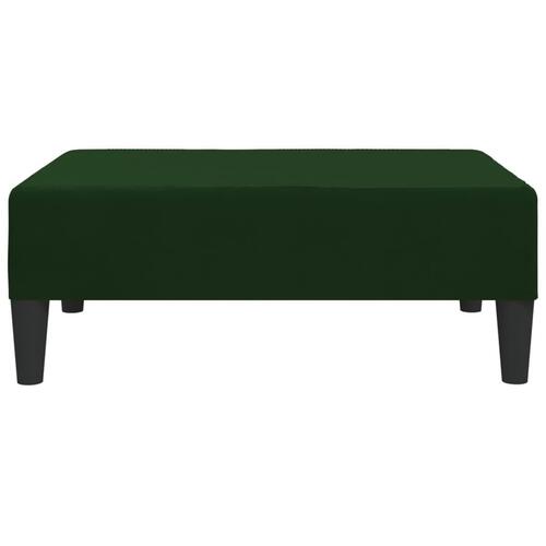 Fodskammel 78x56x32 cm fløjl mørkegrøn