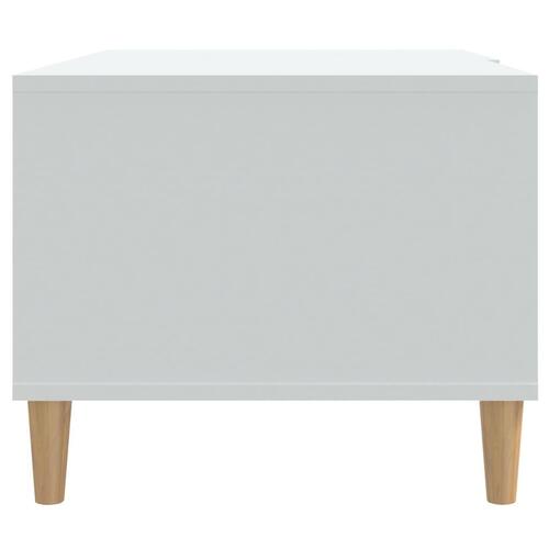 Sofabord 89,5x50x40 cm konstrueret træ hvid