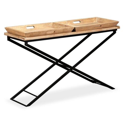 Konsolbord solidt mangotræ 130 x 40 x 80 cm