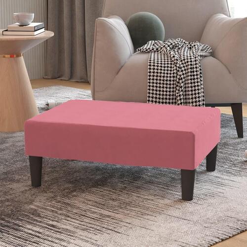 Fodskammel 78x56x32 cm fløjl pink