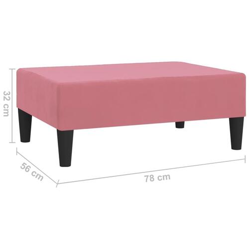 Fodskammel 78x56x32 cm fløjl pink