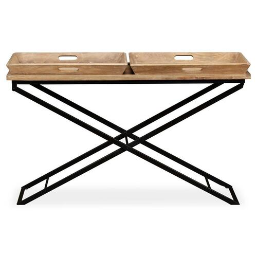 Konsolbord solidt mangotræ 130 x 40 x 80 cm