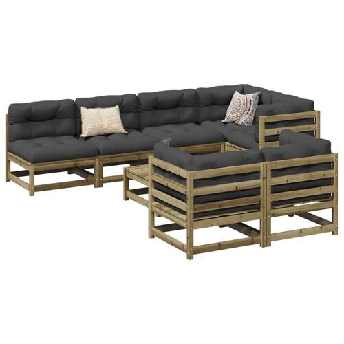 Sofasæt til haven 8 dele imprægneret fyrretræ