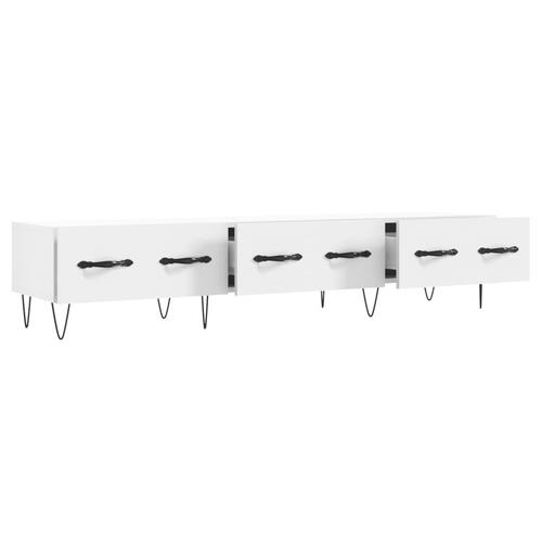 Tv-bord 150x36x30 cm konstrueret træ hvid