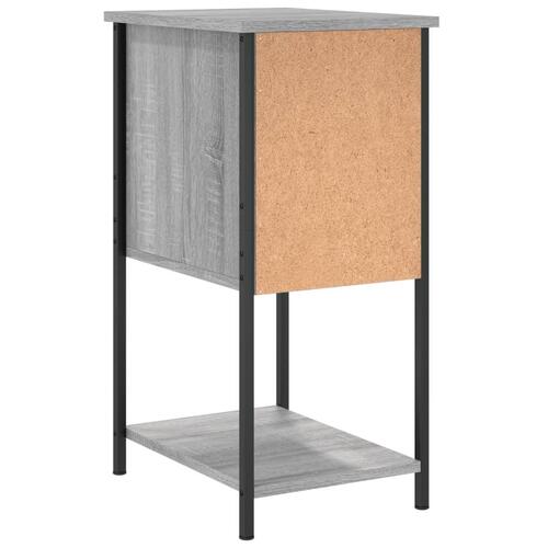 Sengeborde 2 stk. 32x42x70 cm konstrueret træ grå sonoma-eg