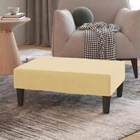 Fodskammel 78x56x32 cm fløjl cremefarvet