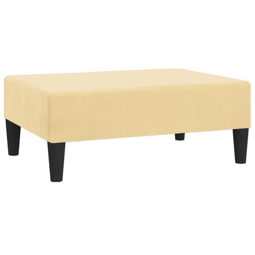 Fodskammel 78x56x32 cm fløjl cremefarvet