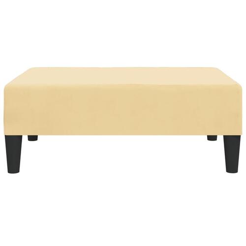 Fodskammel 78x56x32 cm fløjl cremefarvet