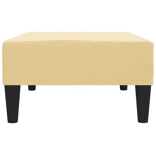 Fodskammel 78x56x32 cm fløjl cremefarvet