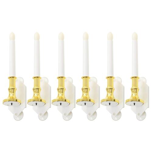 Soldrevne LED-stearinlys 6 stk. varmt hvidt lys